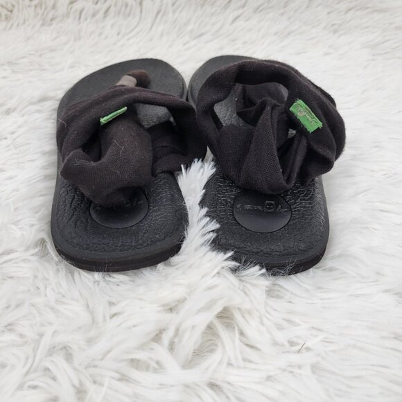 Sanuk Women Black Rubber Sponge Outsole Yoga Sling Slip On Sandals Size 7 - Picture 5 of 9